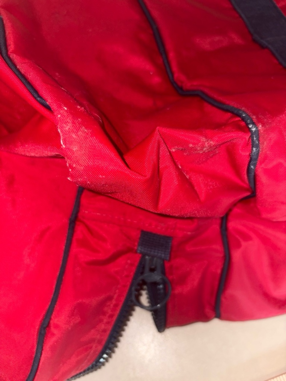 Vintage 80s Lands' End Duffle Bag Red - Picture 12 of 13
